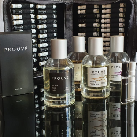 muestras de perfumes de elaboración francesa Prouvé